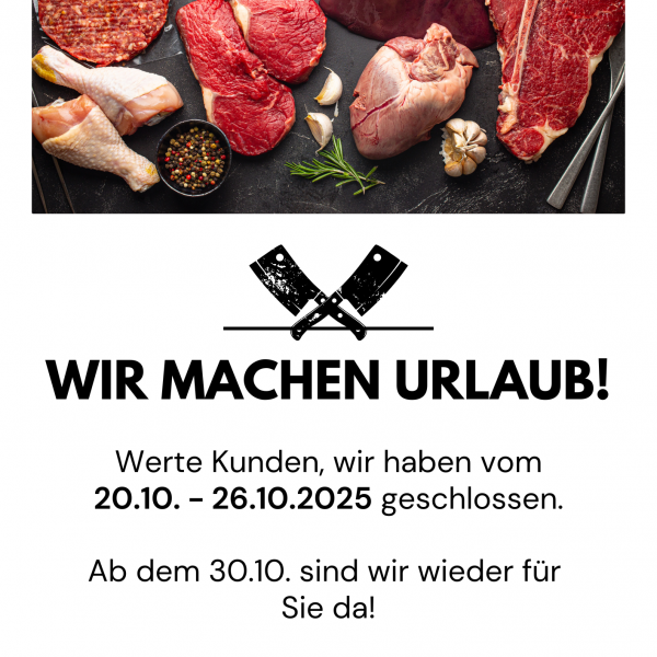 Weiß Rot Appetitlich Minimalistisch Bold Urlaub Metzgerei Aushang Flyer A4 Weiß Rot Appetitlich Minimalistisch Bold Urlaub Metzgerei Aushang Flyer A4